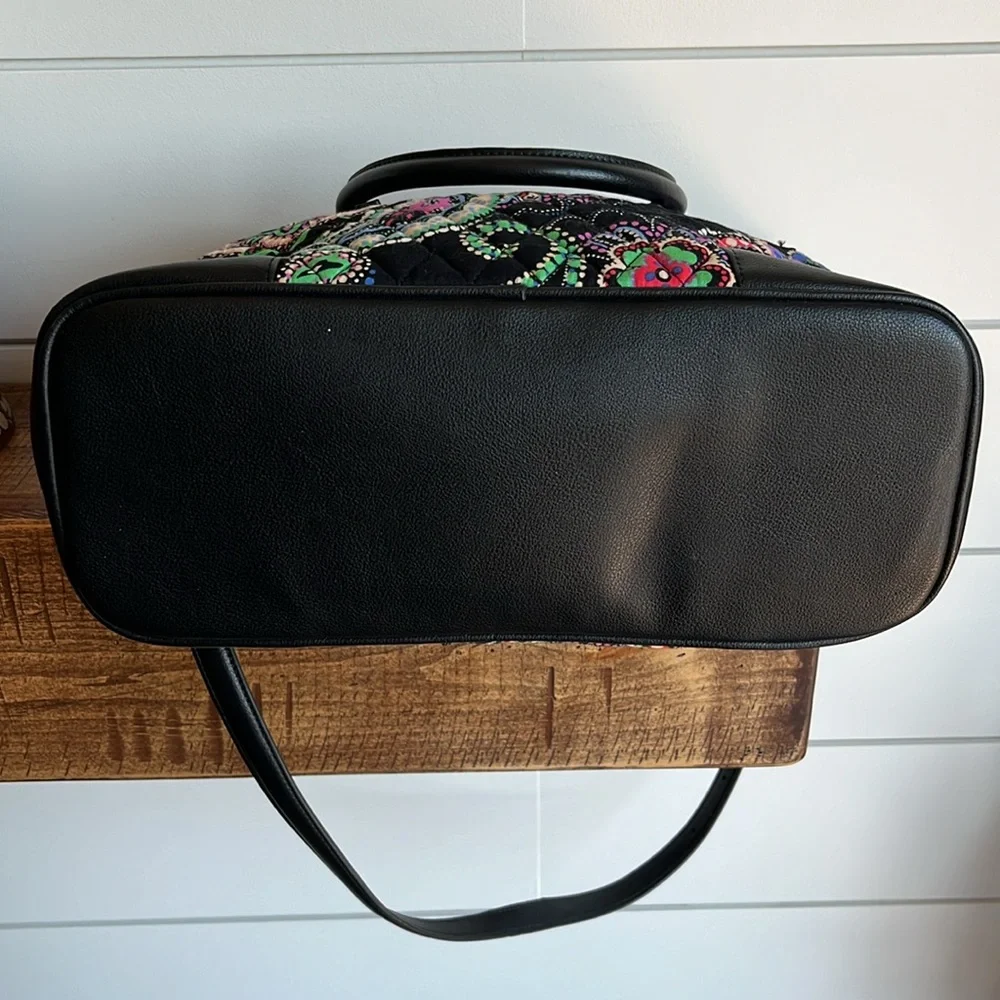 Vera Bradley Black Crossbody Bag with Colorful Paisley Design - Picture 3 of 4
